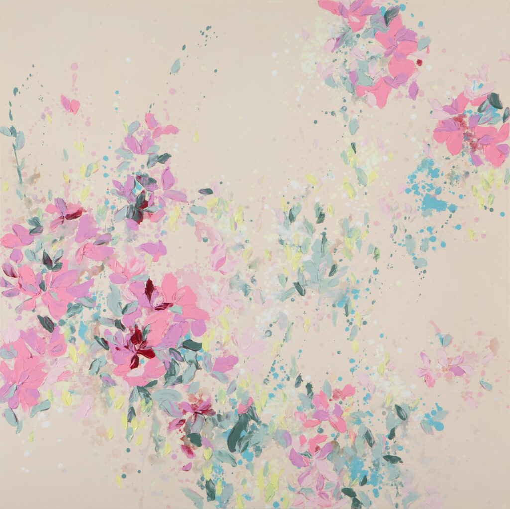 Esence barev III,  Akryl na plátne, 130x130 cm, 2017