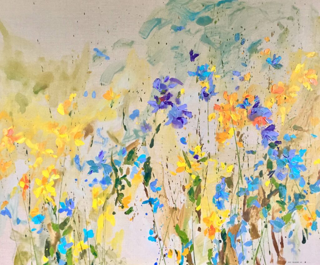 Summer mood I, Akryl na plátne, 100 x 120 cm, 2018