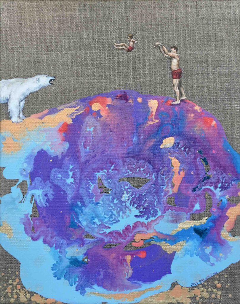 Herod on holidays, Akryl na plát., 30x24 cm, 2016